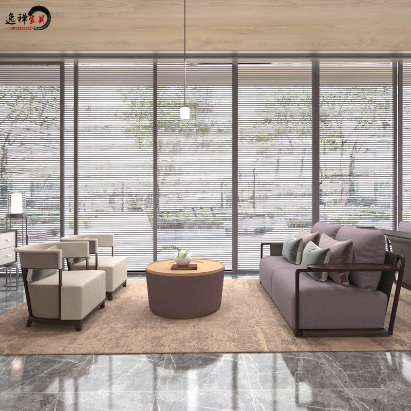 Modern new Chinese solid wood sofas combined hotel Villa Willi LIVING ROOM SOFA WHITE WAX WOOD FURNITURE CUSTOM