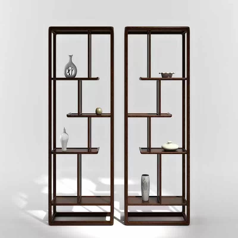 New Chinese style solid wood Bogu rack modern minimalist antique rack storage rack Zen decorative rack antique Duobaoge furniture
