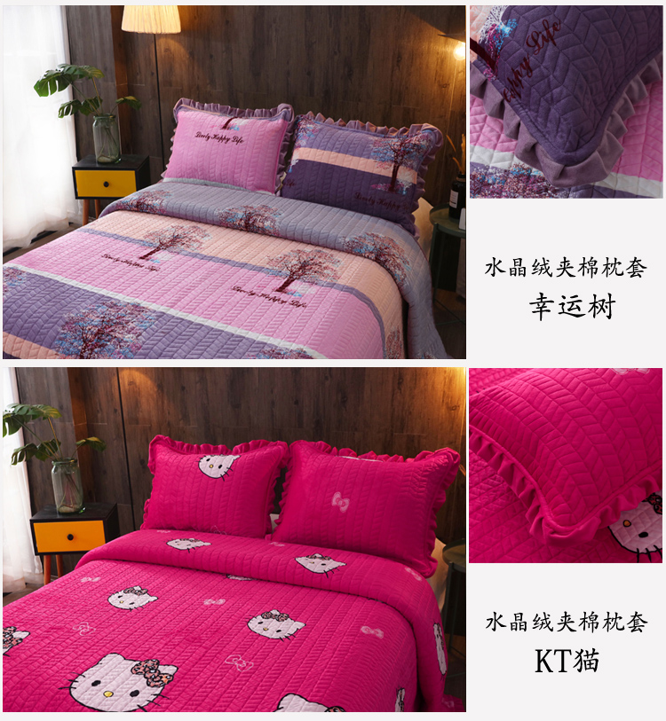 Nhung nhung pha lê nhung gối gối đôi cộng với nhung ấm gối da flannel sang trọng mùa xuân và mùa thu đông - Gối trường hợp gối bầu