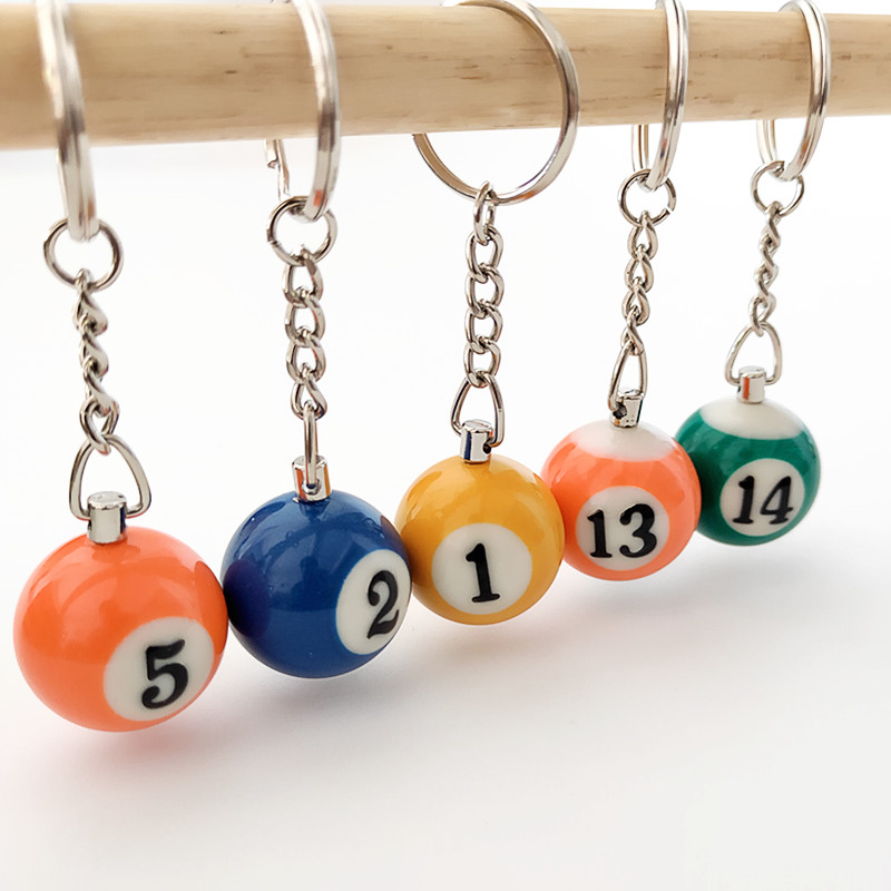 Table Ball Chain Ball Pendant Black Eight Key Buttons Gift Ornament Ball Room Mini Pendant 16 Colorful Tableclotball Creative Hanging Necklace