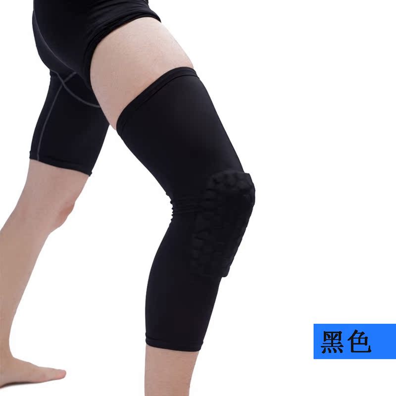 Tổ ong miếng đệm đầu gối chống va chạm bóng rổ thể thao bóng đá bảo vệ thiết bị bảo vệ dài bê bê thở dài đoạn ấm miếng đệm đầu gối nam và nữ - Dụng cụ thể thao gang tay gym