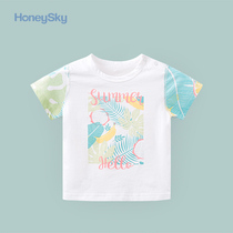 Hani Sky newborn baby short sleeve T-shirt summer wear thin clothes men and women baby shirt cotton shirt