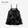 Duoshi Girls Skirt thin summer fashion new suspender dress Western style children's dress summer princess dress