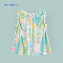 Hani sky men and women baby vest cotton pullover underwear sleeveless T-shirt newborn baby home clothing top summer