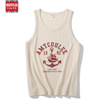 Old cotton fabric in memory of childhood 8090 nostalgic years nostalgia for vindercotton sweat vest men and women with no sleeves