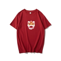 Львная голова (короткий рукав) темно -красный