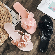 Sanders and slippers women Summer Flowers Sweet Flip-flops Camellia fashion Joker slippers wear non-slip flat sandals