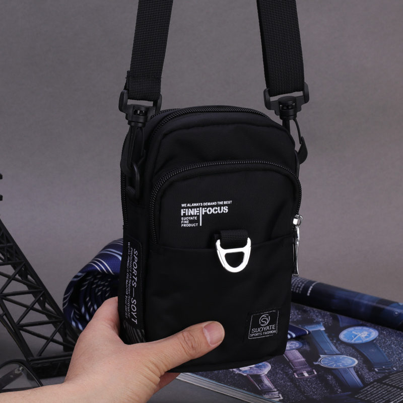 Men's bag small diagonal bag mini shoulder bag backpack small satchel casual waterproof Oxford cloth mobile phone bag waist bag casual