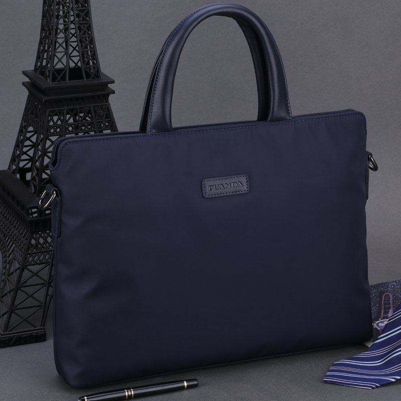 Men's bag shoulder diagonal handbag briefcase document business bag A4 large capacity oxford cloth nylon canvas casual