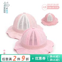 Summer Han Edition Girl Hollowed-out Fisherman Hat Baby Mesh Breathable Basin Hat Cute Princess Shade Sun Cool Hat