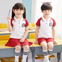 Childrens summer class uniforms kindergarten uniforms summer cotton short-sleeved primary school uniforms sportswear performers