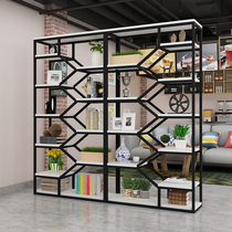  Simple storage rack Office entrance display rack Wrought iron partition screen Restaurant flower rack decorative rack Household bookshelf