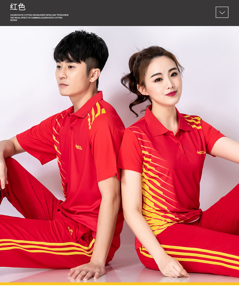 Bộ đồ thể thao Jinguan Jiamusi áo thun nam tay ngắn 2019 hè quần áo trung niên quần yếm vuông - Quần áo tập thể hình quần zumba