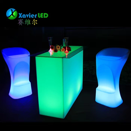 Sainel Direct Share Share Led Light -Emating Bar Дистанционное управление зарядным винным столом красочное изменение цвета винный бар легкий винный стол и стул