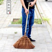 Handmade brown broom Brown broom Household mane Single palm soft grass broom School sweeping cleaning tool