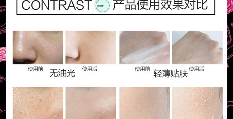 Bởi nanda 恒 彩 植物 定妆 蜜粉 Kiểm soát dầu không thấm nước bột lỏng lỗ chân lông vô hình làm sáng phấn phủ fit me