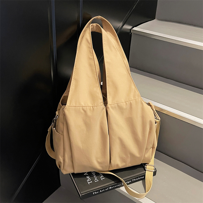 Short Trip Travel Bag for Women, Large Capacity Single Shoulder Underarm Canvas Bag, Lightweight Luggage Bag, Storage Crossbody Backpack, Trendy