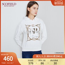 SCOFIELD womens clothing 2021 spring new printed hoodie (3km) of leisure niche sweatshirts SFLAB6101L