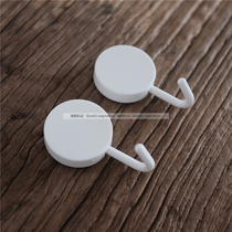 Japanese-style Nordic simple white adhesive hook kitchen bathroom wall hanging clothes hook creative viscose nail-free Hook 2 sets