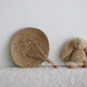 Fengwu straw woven cattail fan, slow life, cool breeze in summer, simple, nostalgic, hand-woven Japanese style