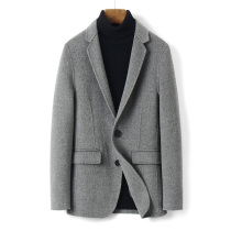 Autumn and winter quality mens double wool suit Korean slim suit woolen jacket single West Bento