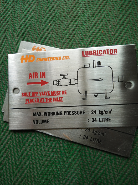Đơn vị danh dự thương hiệu thép không gỉ ăn mòn bảng tên gấp titan vàng tấm thép không gỉ dấu gỗ đại lý thẻ - Thiết bị đóng gói / Dấu hiệu & Thiết bị biển chức danh