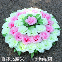 Simulation flower rose large wreath silk flower Tomb sweeping flower Fake wreath Sacrificial flower placement flower cheap Qingming Festival flower wholesale