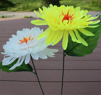 Silk flowers Chrysanthemum single fake bouquet Qingming Flowers Simulation flowers Grave flowers Grave flowers Plastic flowers Worship flowers Decorative flowers