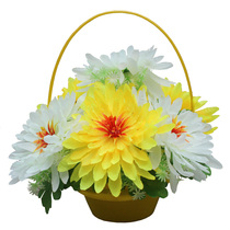 Emulated Chrysanthemum Flower Basket Cheap clear Ming flower Flowers Sweep Tombs Flowers Fake Flower Basket Sacrificial Flowers Pan Jinghua Cemetery Decorated Flower Basket