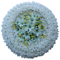 Wreaths 80CM Vaulted Daisy Emulation Fake Wreaths Unembroidered Steel Bottom Silk Wreaths Funeral Parlors Placed Flowers Memorial Worship