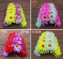 Silk flowers cheap chrysanthemum row electronic wreath decorative flowers Simulation Qingming Flowers Fake flowers Tomb sweeping flowers Arch flower column row flowers