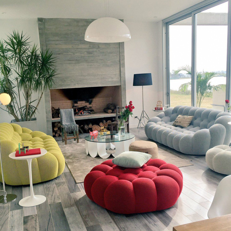 Designer Roche Bubble Sofa Combination Styling Cotton Living Room Single Double Bubble Rochburg size family