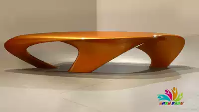 Designer glass fiber hollow coffee table Triangle shaped coffee table fashion shape long office leisure reception several