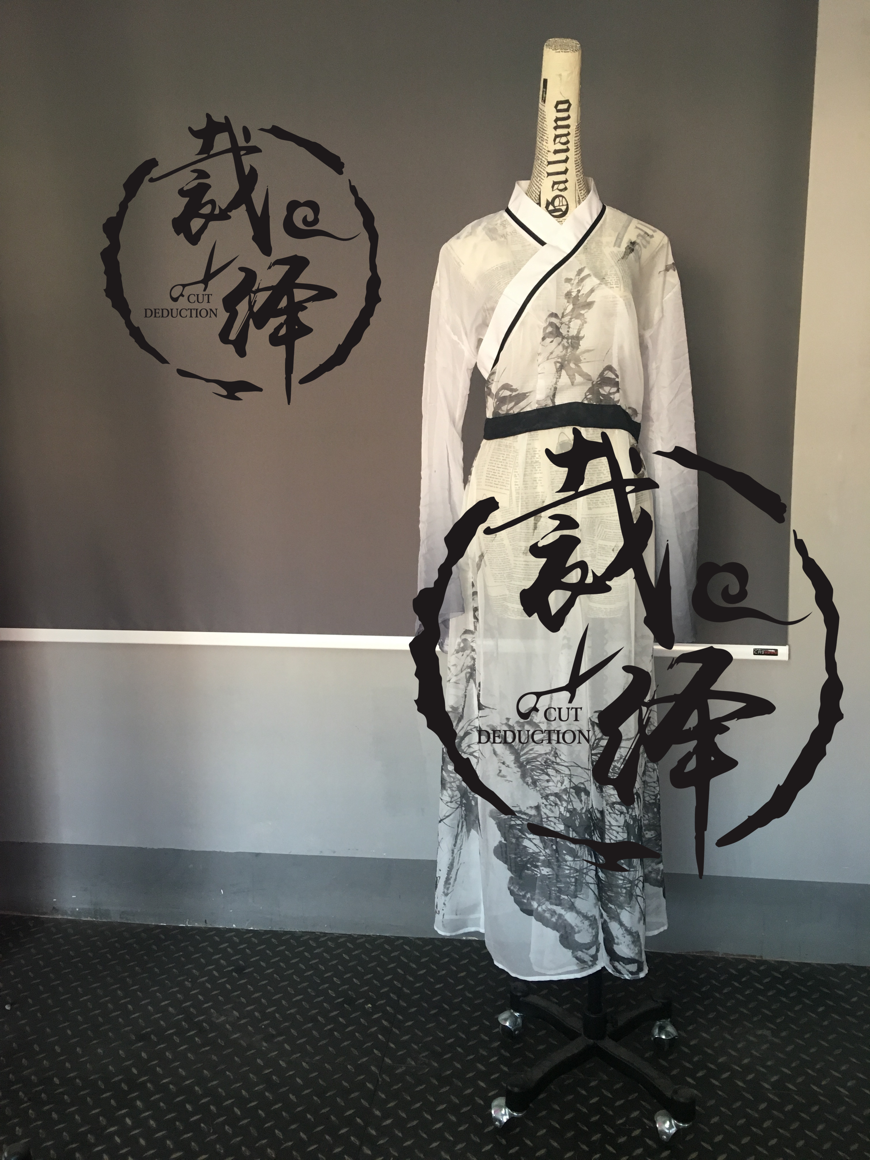 Dressmaking Sun Coclassical Dance Body Rhyme Composition (Iman) Classical Costume Costume and Costume Men and Women ink