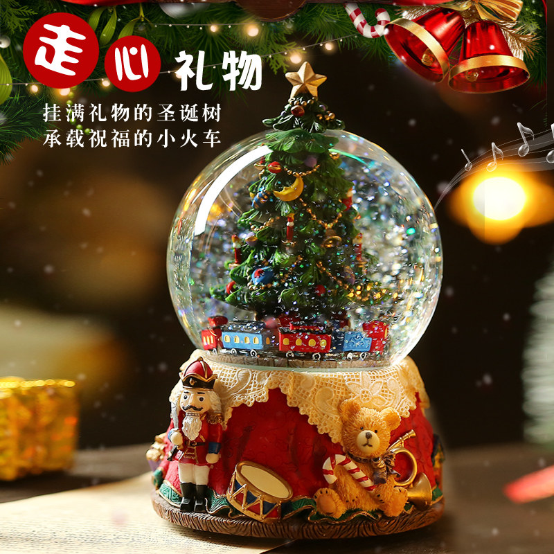 Wishing tree Snowflake crystal ball music box Music box Bluetooth speaker send male and female friends children children birthday gifts