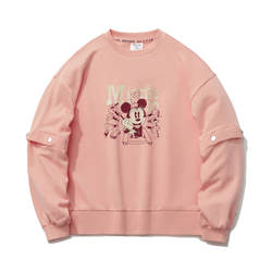 ຈີນ Li-Ning Disney ຮ່ວມຍີ່ຫໍ້ເສື້ອ sweatshirt ດູໃບໄມ້ລົ່ນ pullover ແຂນຍາວຄໍມົນວ່າງເສື້ອກິລາພິມອອກສໍາລັບແມ່ຍິງ AWDR140