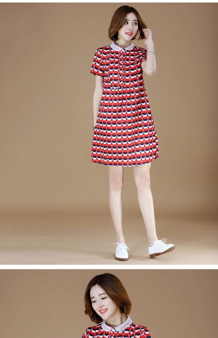 Meizhi XL dành cho nữ 2018 hè mới béo MM chị em in họa tiết búp bê voan nữ áo moschino
