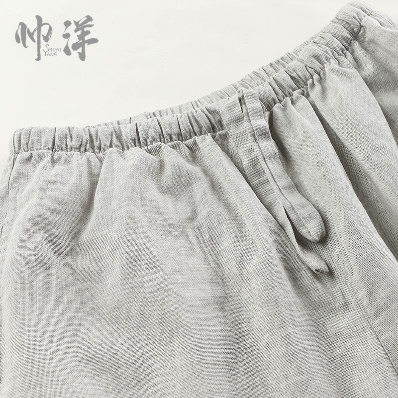 Shuai Yang 2018 mùa hè mới Tang váy năm điểm quần của nam giới Trung Quốc gió thường lớn mã quần short dòng kéo lỏng lẻo Trung Quốc