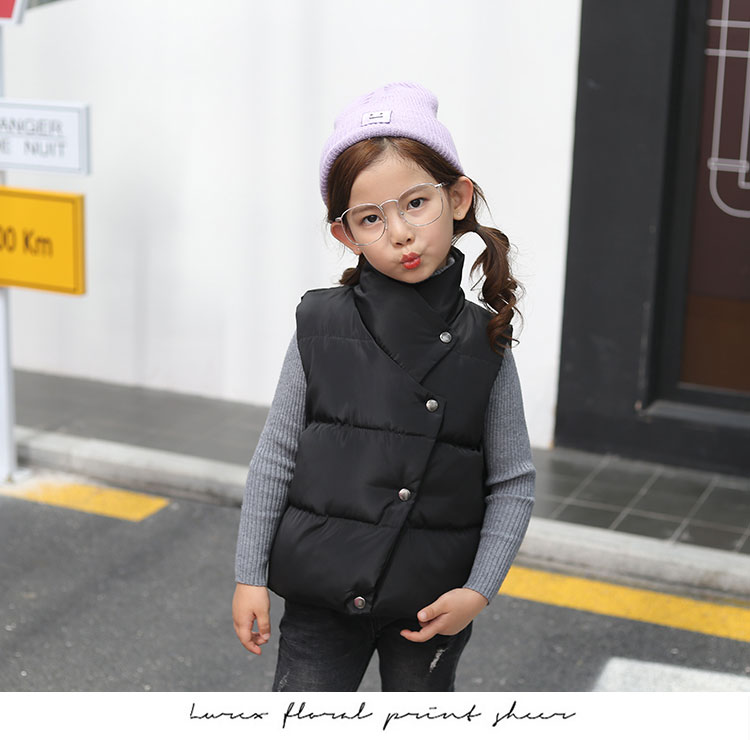 Áo khoác dạ trẻ em cotton cho bé trai và bé gái vest dày bánh mỳ vest 2018 thu đông thời trang mới sỉ quần áo trẻ em