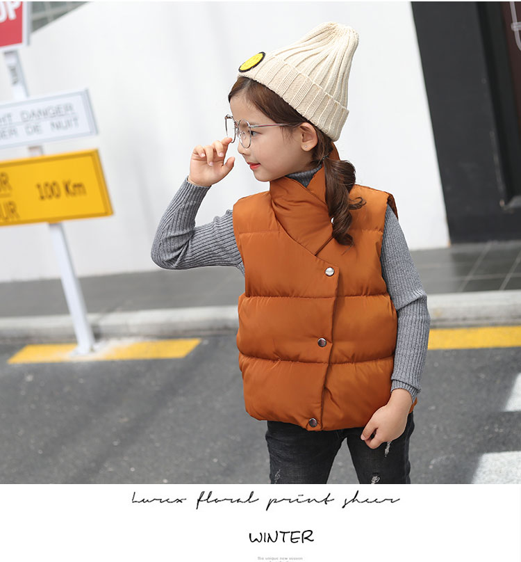 Áo khoác dạ trẻ em cotton cho bé trai và bé gái vest dày bánh mỳ vest 2018 thu đông thời trang mới sỉ quần áo trẻ em