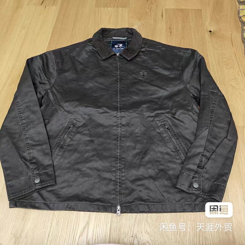 Argentinian Brand La Martina Oil-Waxed Leather Executive Jacket, Niche Luxury Polo Brand, Pure Cotton Jacket