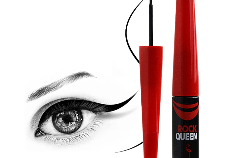 FLAMINGO / Flamingo Rock Queen Cool Black Eyeliner Chính hãng Bút kẻ mắt mềm khô nhanh - Bút kẻ mắt bút kẻ mắt maybelline