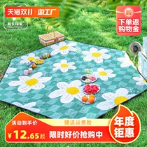 Tent Inner Mat Hexagon Ultrasonic Picnic Mat Outdoor Camping Spring Swim Field Ground Mat Thickened Portable Picnic Cloth