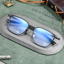 Crohn heart glasses frame ultra-light pure titanium 2021 net Red Tide brand mens big face female flat light anti-blue myopia mirror