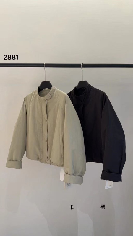 Authentic Korean Style New 2026 Autumn and Winter Casual Lightweight Cotton Jacket, Simple Round Neck, Slimming and Warm Cotton Coat