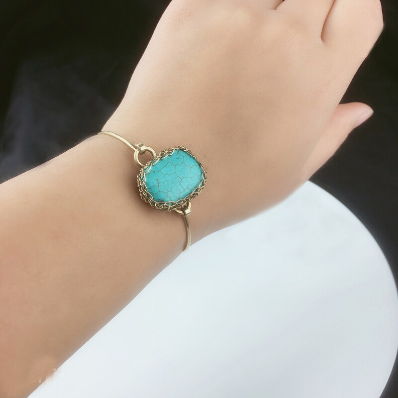 手饰/手串 素元原创首饰绿松石手镯女长方形手工编织个性文艺复古清新森手饰 OTHER