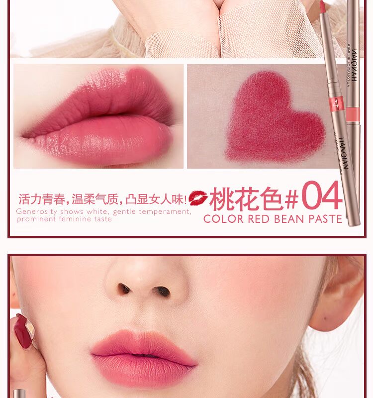 Tự động xoay môi Lip liner Người mới bắt đầu không thấm nước bền không đánh dấu Hook Line Vẽ Son môi Artifact Female Lip Pen Lip - Bút chì môi / môi lót 	son bút chì chanel	