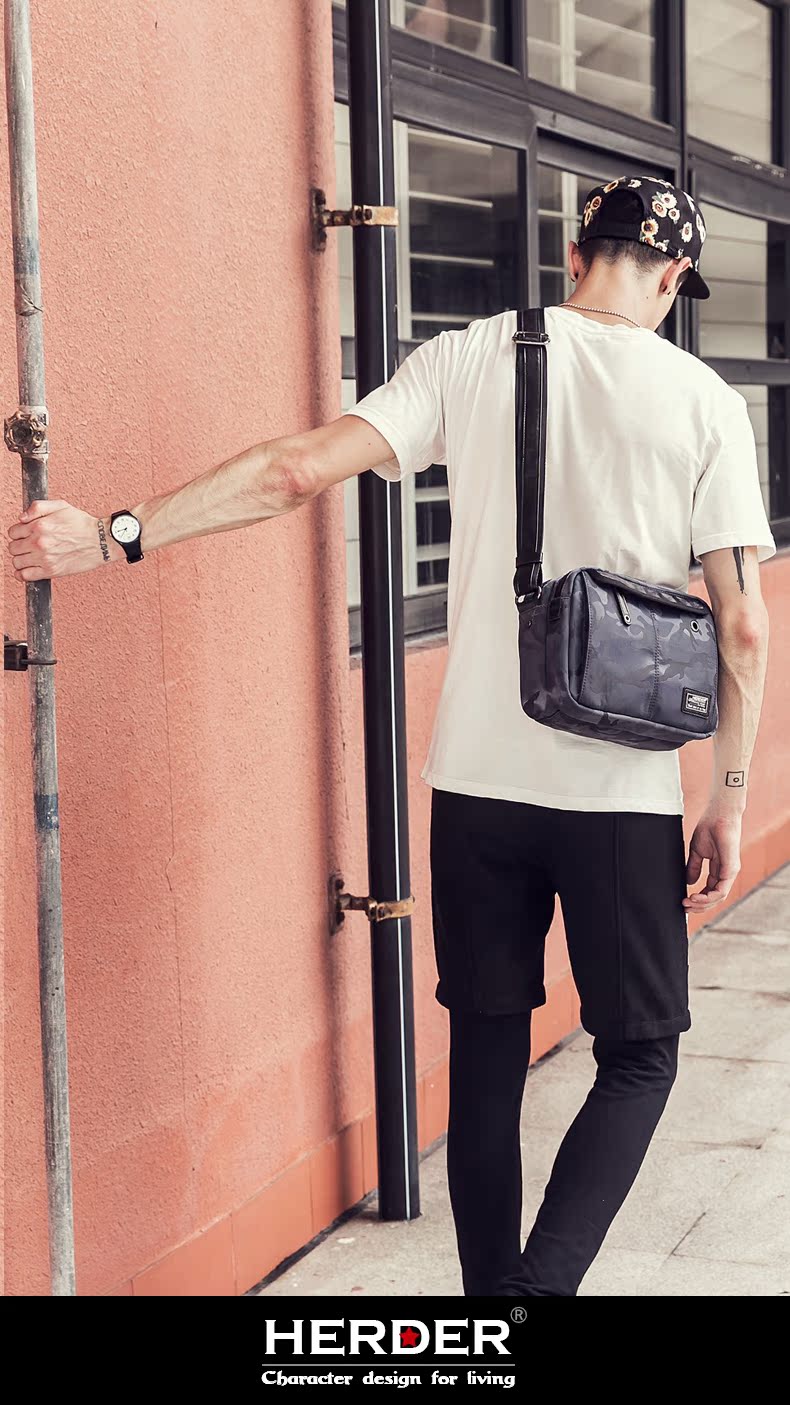 Herden vai túi người đàn ông của triều bình thường túi người đàn ông của túi Messenger Messenger túi Hàn Quốc phiên bản của chéo chéo túi Messenger túi người đàn ông balo da nam
