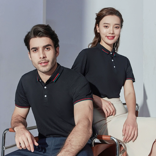 Тонкая летняя футболка polo для работы, рубашка, делается под заказ, с печатью вашего логотипа, короткий рукав