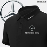 Хлопковая шелковая элитная футболка polo для работы, футболка с коротким рукавом, делается под заказ